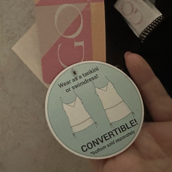 Go by Gossip Wash Away Waves Convertible Tankini Top Swim Dress Size Large NWT - Picture 3 of 4